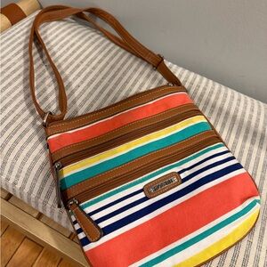 Rossetti Multicolor Striped Crossbody Bag